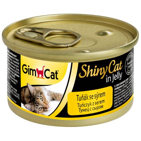 Корм влажный Gimborn GimCat ShinyCat с тунцом и сыром для кошек 70 г