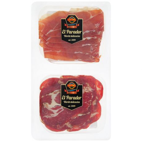 Ассорти мясное сыровяленое El Artesano Argentina Шейка Bondiola и Jamon Crudo в нарезке 100 г (50+50 г)