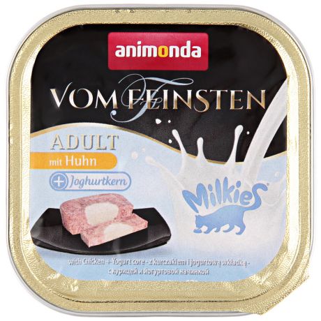 Корм влажный Animonda Vom Feinsten Milkies Adult с курицей и йогуртовой начинкой для взрослых кошек 100 г