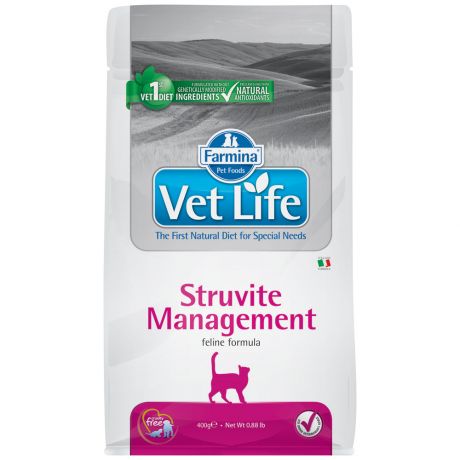 Корм сухой Farmina Vet Life Struvite Management при мочекаменной болезни для кошек 400 г