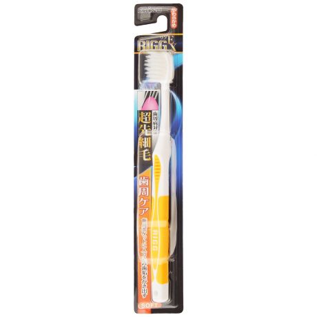 Зубная щетка Ebisu с утонченными кончиками и прорезиненной ручкой мягкая