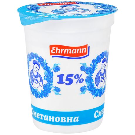 Продукт Ehrmann Сметановна сметанный 15% 375 г