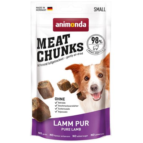 Лакомство Animonda Meat Chunks с ягненком для взрослых собак мелких пород 60 г