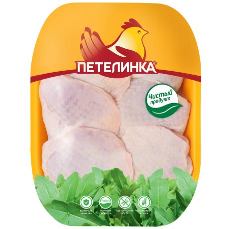 Бедро цыпленка-бройлера Петелинка с кожей охлажденное 0.8-1.2 кг