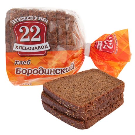 Хлеб Хлебозавод №22 Бородинский (половинка) 370 г в нарезке