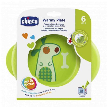Тарелка детская Chicco Stay Warm поддерживающая температуру еды от 6 месяцев