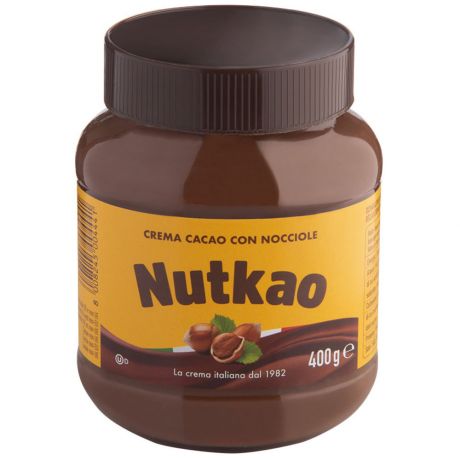 Паста Nutkao шоколадная с лесным орехом 400 г