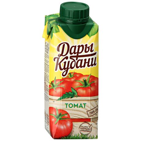 Сок Дары Кубани томат восстановленный мякоть 0.25 л