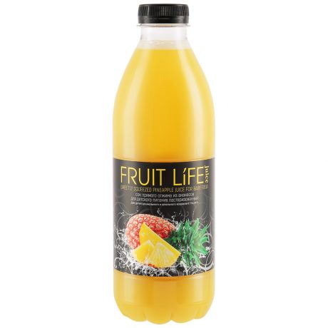Сок Fruit Life juice из Ананасов прямого отжима пастеризованный 1 л