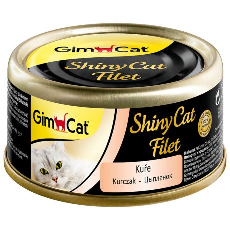 Корм влажный Gimborn GimCat ShinyCat Filet с цыпленком для кошек 70 г