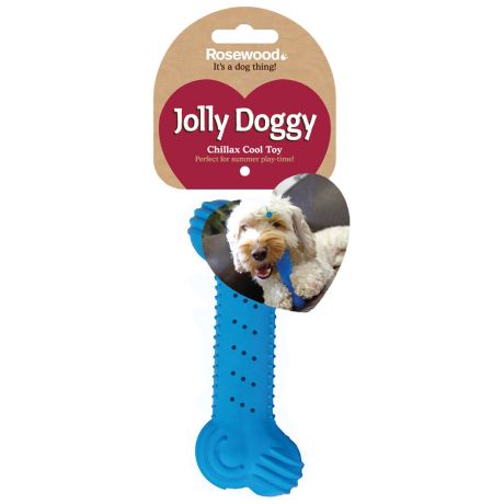 Игрушка Rosewood Кость охлаждающая Cool резиновая синяя для собак 18 cм