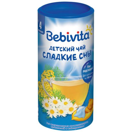 Чай Bebivita быстрорастворимый Сладкие сны с 4 месяцев 200 г