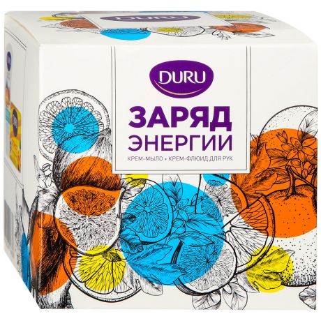 Подарочный набор Duru 1+1 мыло Персик Манго 80 г + NT крем для рук Инжир 75 мл