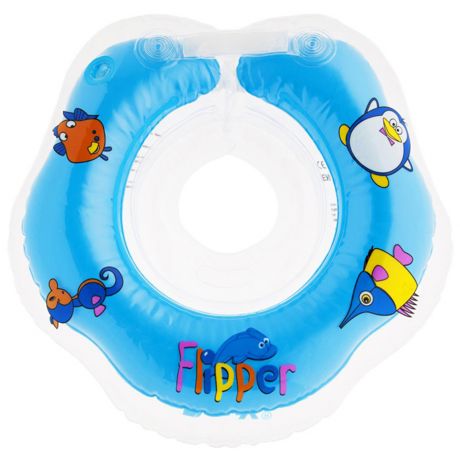 Круг детский Roxy Flipper на шею для купания голубой