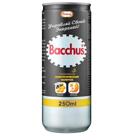 Напиток Доширак энергетический Bacchus газированный 0.25 л