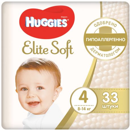 Подгузники Huggies Elite Soft 4 (8-14 кг, 33 штуки)
