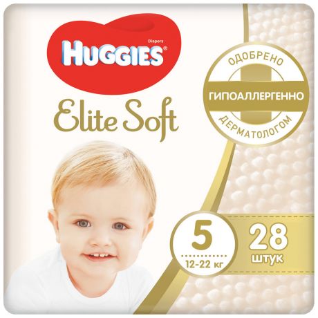 Подгузники Huggies Elite Soft 5 (12-22 кг, 28 штук)