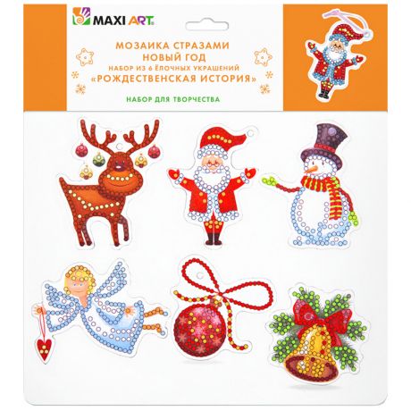 Мозаика Maxi Art стразами Новый Год Рождественская История