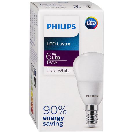 Светодиодная лампа Philips EcoHome LED Lustre 6-60W E14 840 P45 FR