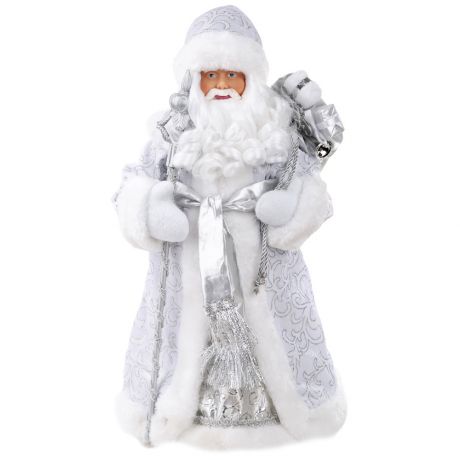 Фигурка новогодняя Magic Time Дед Мороз в серебряном костюме 20,5*12,5*41см