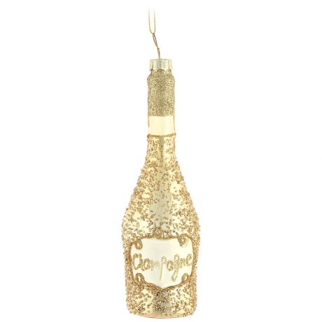 Елочное украшение Holiday Classics Бутылочка Старинный погребок шампань 4.7х15.2 см