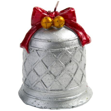 Свеча Magic Time новогодняя Колокольчик серебряный 6.5х6.5х7.8 см
