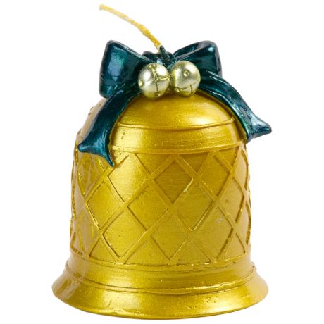 Свеча Magic Time новогодняя Колокольчик золотой 6.5х6.5х7.8 см