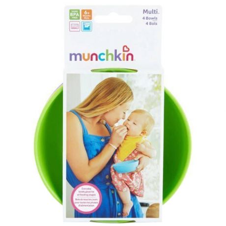 Набор Munchkin Детских Цветных Мисок Multi 4 штуки от 6 месяцев