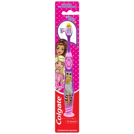 Зубная щетка детская Colgate Barbie супермягкая фиолетовая с 5 лет