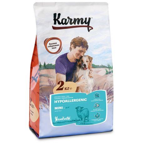 Корм сухой Karmy Hypoallergenic Mini для собак мелких пород с ягненком 2 кг
