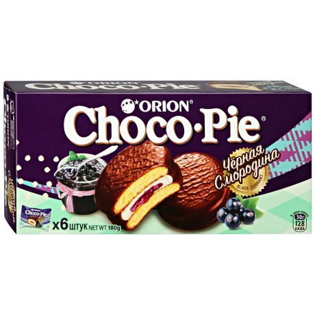 Печенье Choco Pie Чёрная смородина 180 г