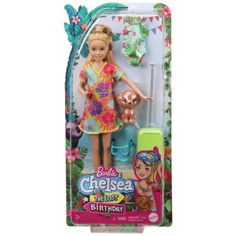Игровой набор Mattel Barbie кукла Стейси рыжеволосая в платье с питомцем и аксессуарами
