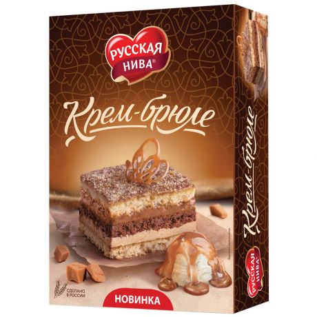 Торт Русская нива Крем-брюле 400 г