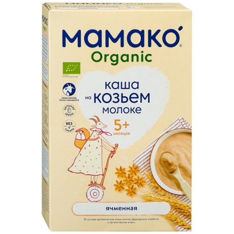 Каша Мамако органик ячменная на козьем молоке с 5 месяцев 200 г