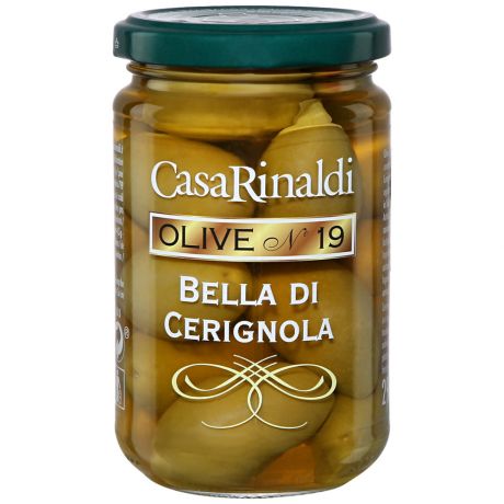 Оливки Casa Rinaldi Bella di Cerignola гигантские c косточкой 290 г