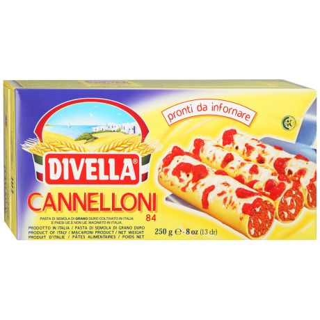 Макаронные изделия Divella Cannelloni Каннеллони трубочки для запекания из твердых сортов пшеницы 250 г
