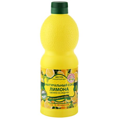 Сок лимона Азбука Продуктов Натуральный 500 мл