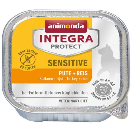Корм влажный Animonda Integra Protect Sensitive c индейкой и рисом при пищевой аллергии для взрослых кошек 100 г