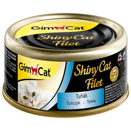 Корм влажный Gimborn GimCat ShinyCat Filet с тунцом для кошек 70 г