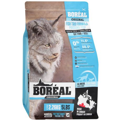Корм сухой Boreal Original с 3 видами рыбы для кошек всех пород 2.26 кг