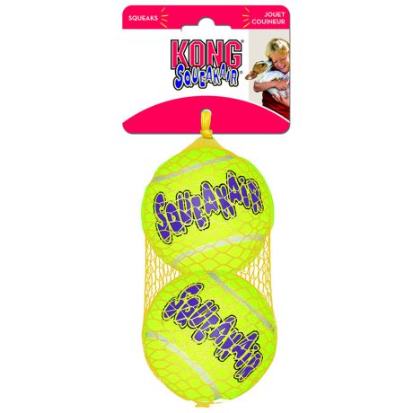 Игрушка KONG Air Теннисный мяч для собак большой 2 штуки по 8 см