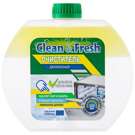 Очиститель для посудомоечной машины Clean&Fresh Лимонное дерево 250 мл