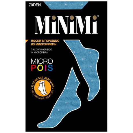 Носки женские Minimi Micro Pois 70 синие синтетические