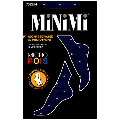 Носки женские Minimi Micro Pois 70 темно-синие синтетические