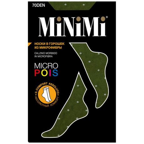 Носки женские Minimi Micro Pois 70 Милитари синтетические