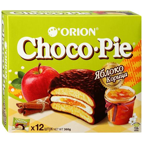 Пирожное Orion Choco Pie Яблоко-Корица 360 г