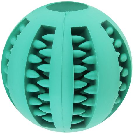 Игрушка Duvo+ Мяч резиновая зубочистик бирюзовый для собак 5 см
