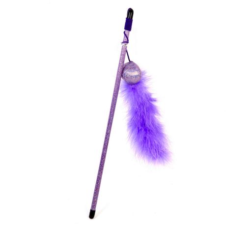 Игрушка Ebi Fun Удочка - дразнилка фиолетовая для кошек 40 см