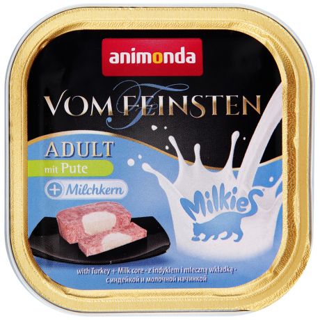 Корм влажный Animonda Vom Feinsten Milkies Adult с индейкой и молочной начинкой для взрослых кошек 100 г