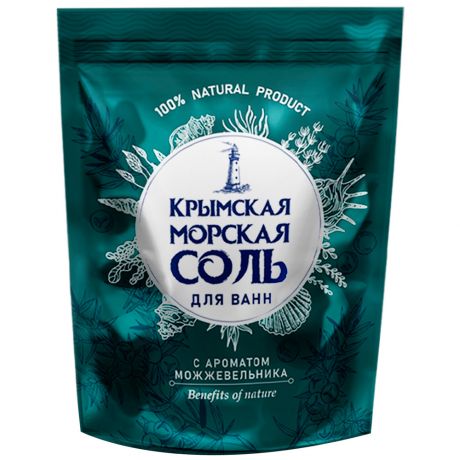 Соль для ванны Крымская морская Можжевельник 1.1 кг